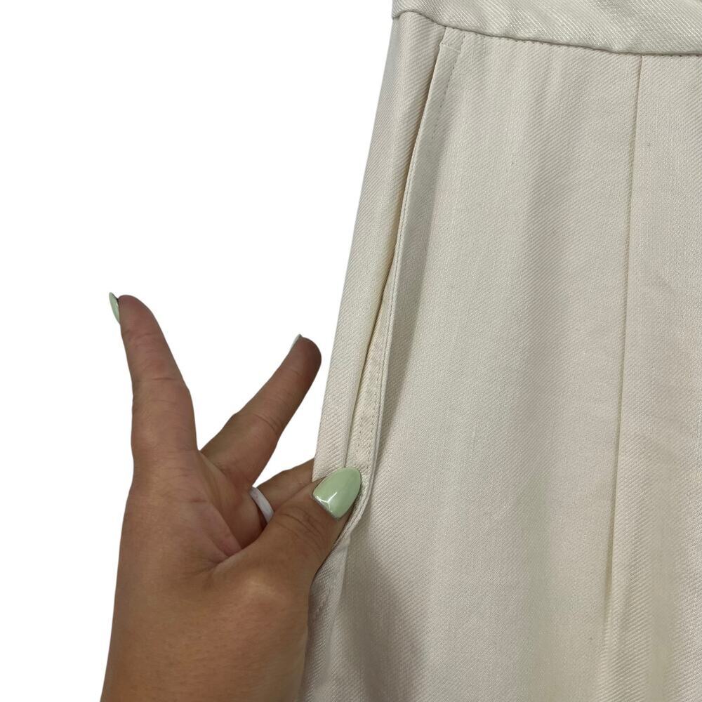 Lauren Ralph Lauren Chino Pants Winter Cream Pleated Stretch Lined Size 16 - Picture 7 of 16